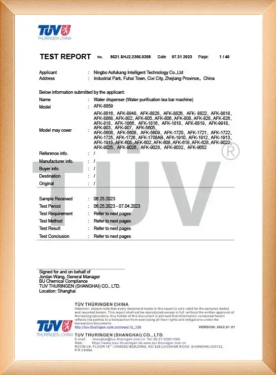 Our Certificate